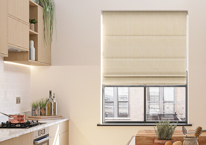 Rhea, Sesame - Motorised Roman Blind - Image 3